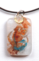 Orange, Aqua, and Brown Flames